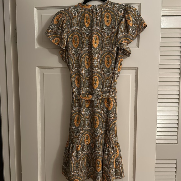 Ann Taylor Factory dress, size S, with orange and black pattern, good condition - Picture 3 of 3